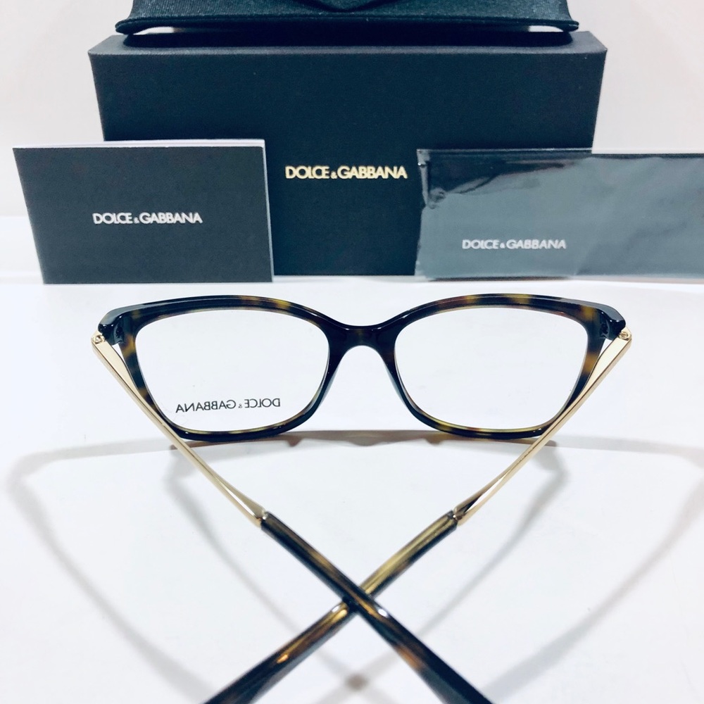Dolce & Gabbana Eyeglasses Havana Brown w/ Gold - Picture 2 of 8
